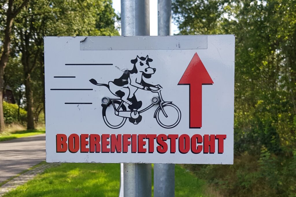 Boerenfietstocht bordje Rolde